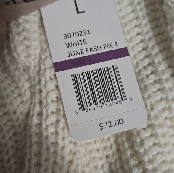 PHILOSOPHY Sleeveless Knit Pullover Top In Ivory. Size Large NWT - Picture 7 of 13